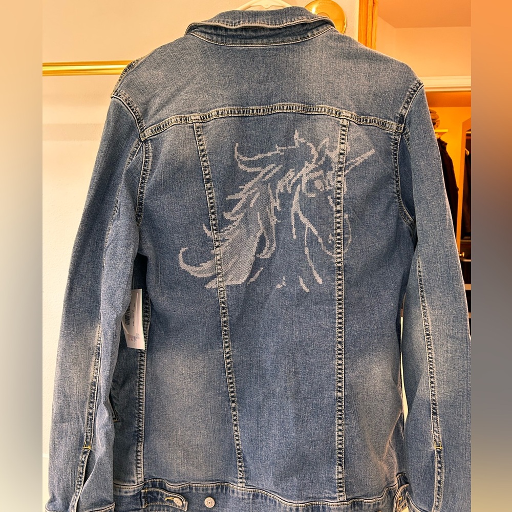 LuLaRoe Jaxon Jean Jacket L